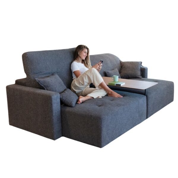 Paradis Grey Sofa with extending seat
