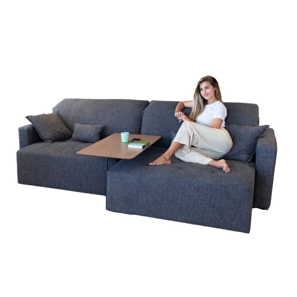 Paradis Grey Sofa with extending seat