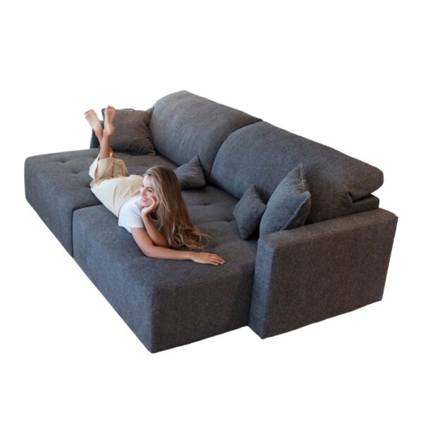 Paradis Grey Sofa with extending seat