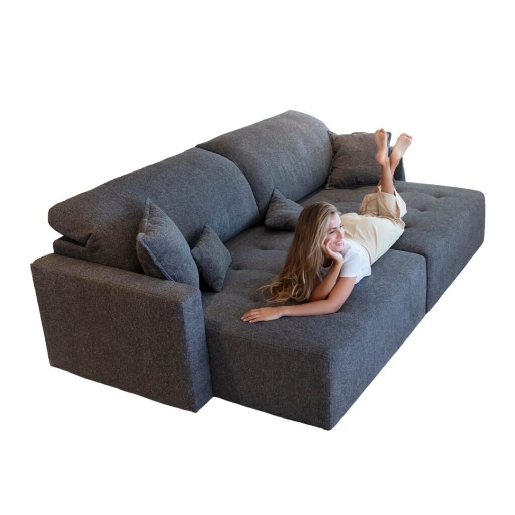 Paradis Grey Sofa with extending seat
