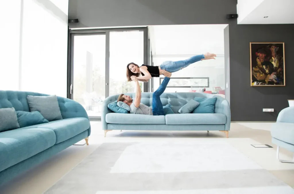 Small Blue Sofa