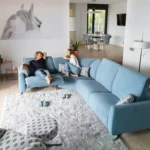 Corner Blue Sofas