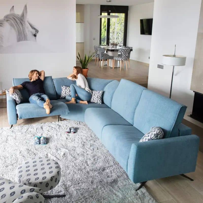 Blue Corner Sofa
