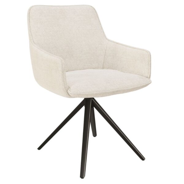 Amsterdam Swivel Dining Chair - Off-White