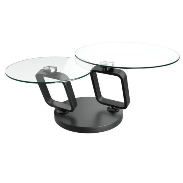 Ozone rotating Coffee Table - Clear Glass