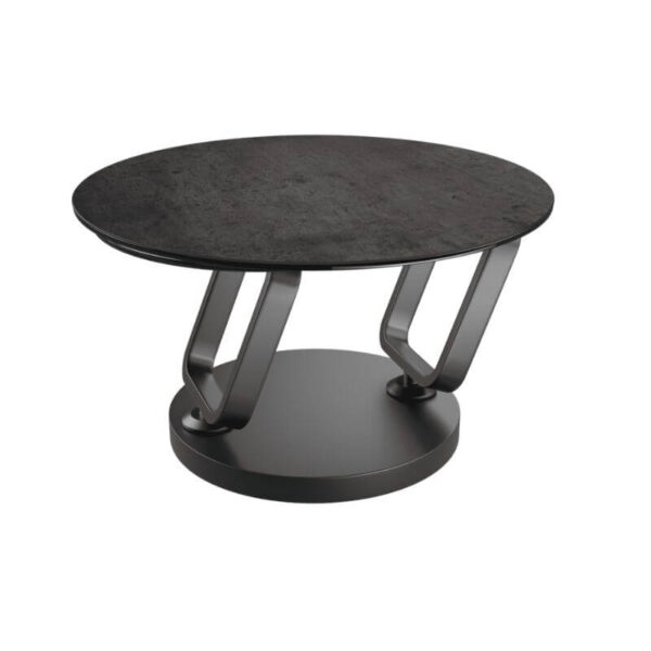 Ozone rotating Ceramic Coffee Table - Dark Steel