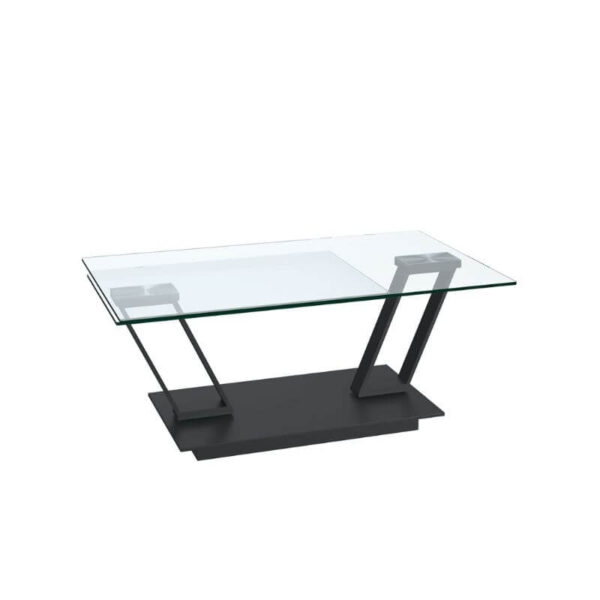 Barcelona Glass Top Coffee Table - Closed