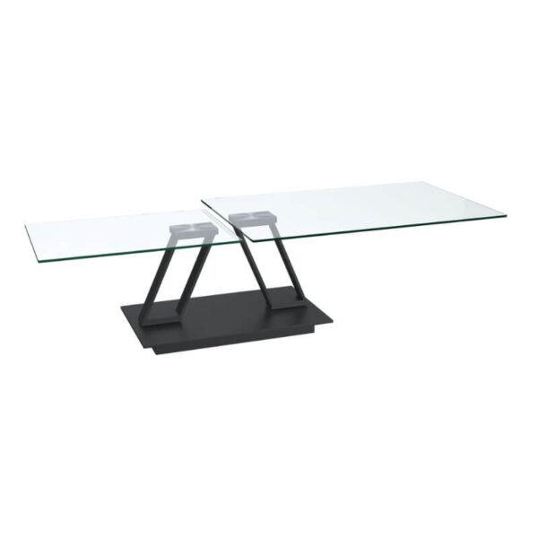 Barcelona Glass Top Coffee Table - Extended