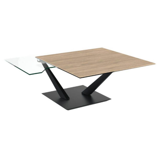 Granada Rotating Top Coffee Table - Clear Oak