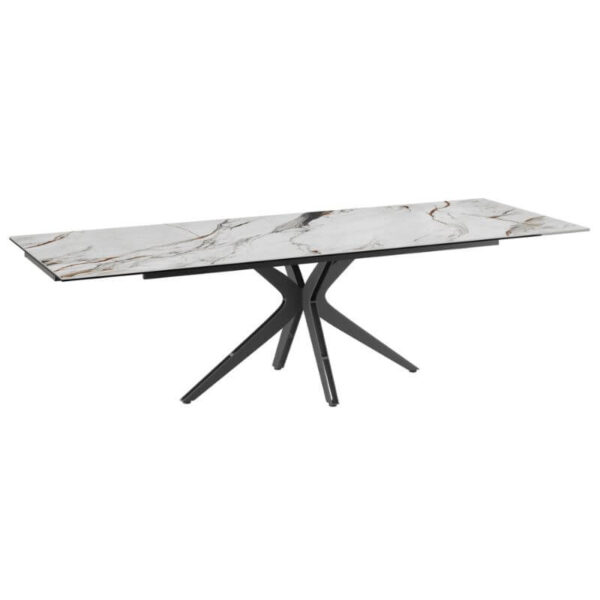 Influence Extending Dining Table - Fiorentino Marble Top