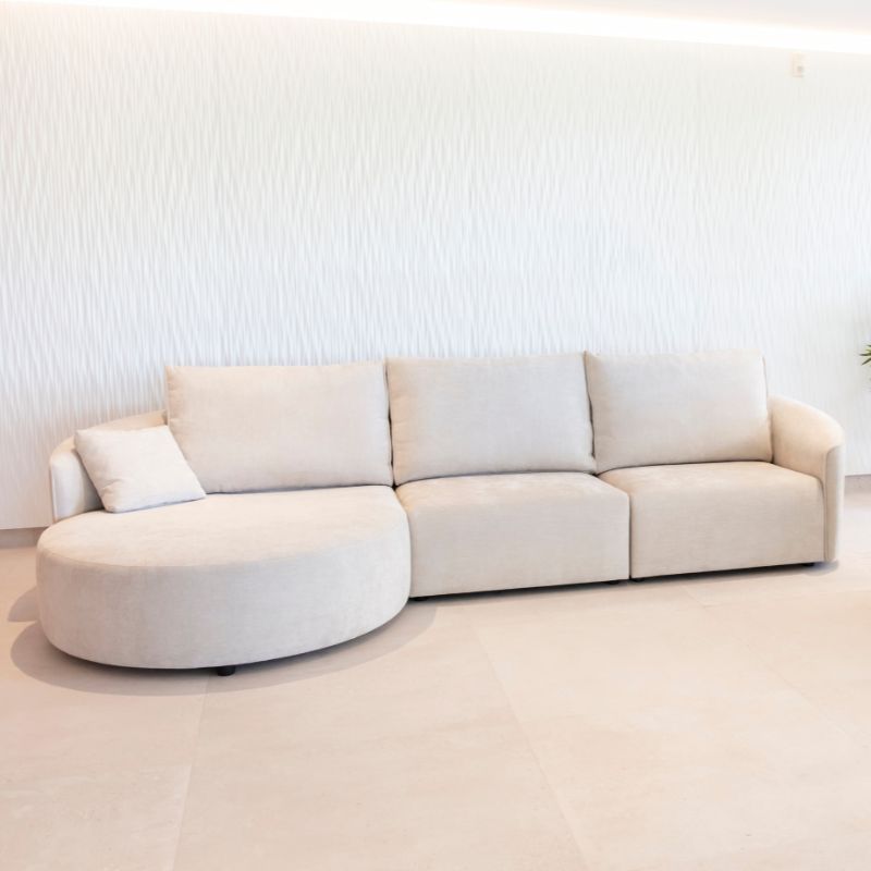 Nora Curved Chaise Sofa from Fama