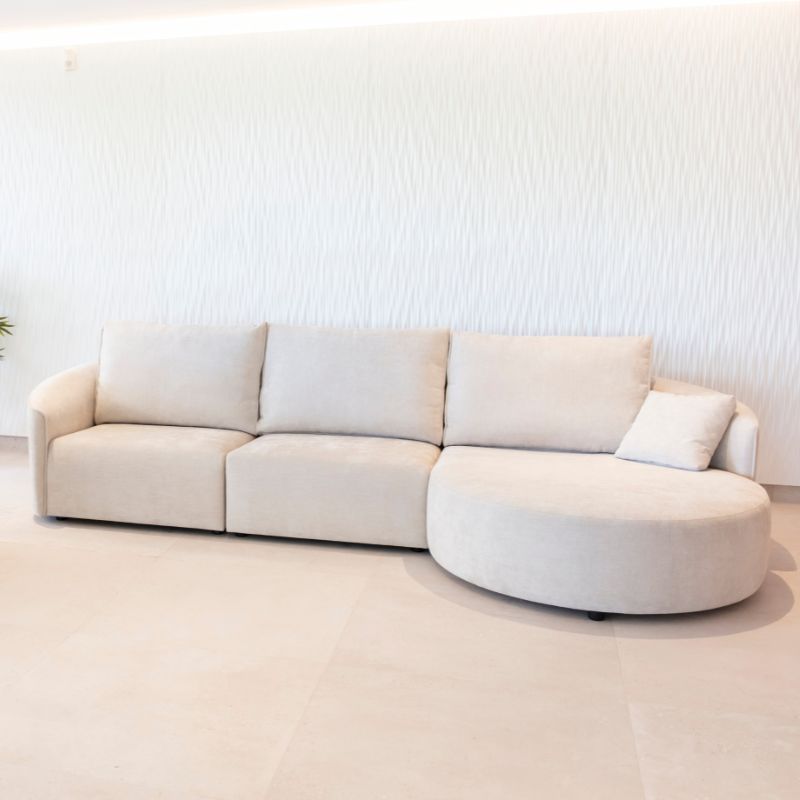 Nora Curved Chaise Sofa from Fama