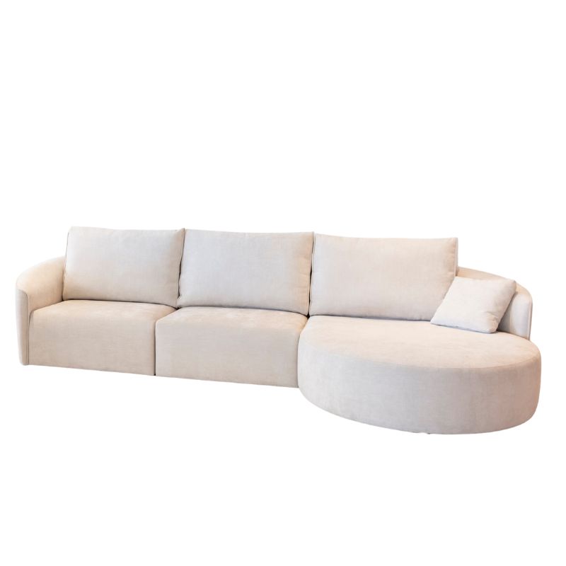 Nora Curved Chaise Sofa from Fama
