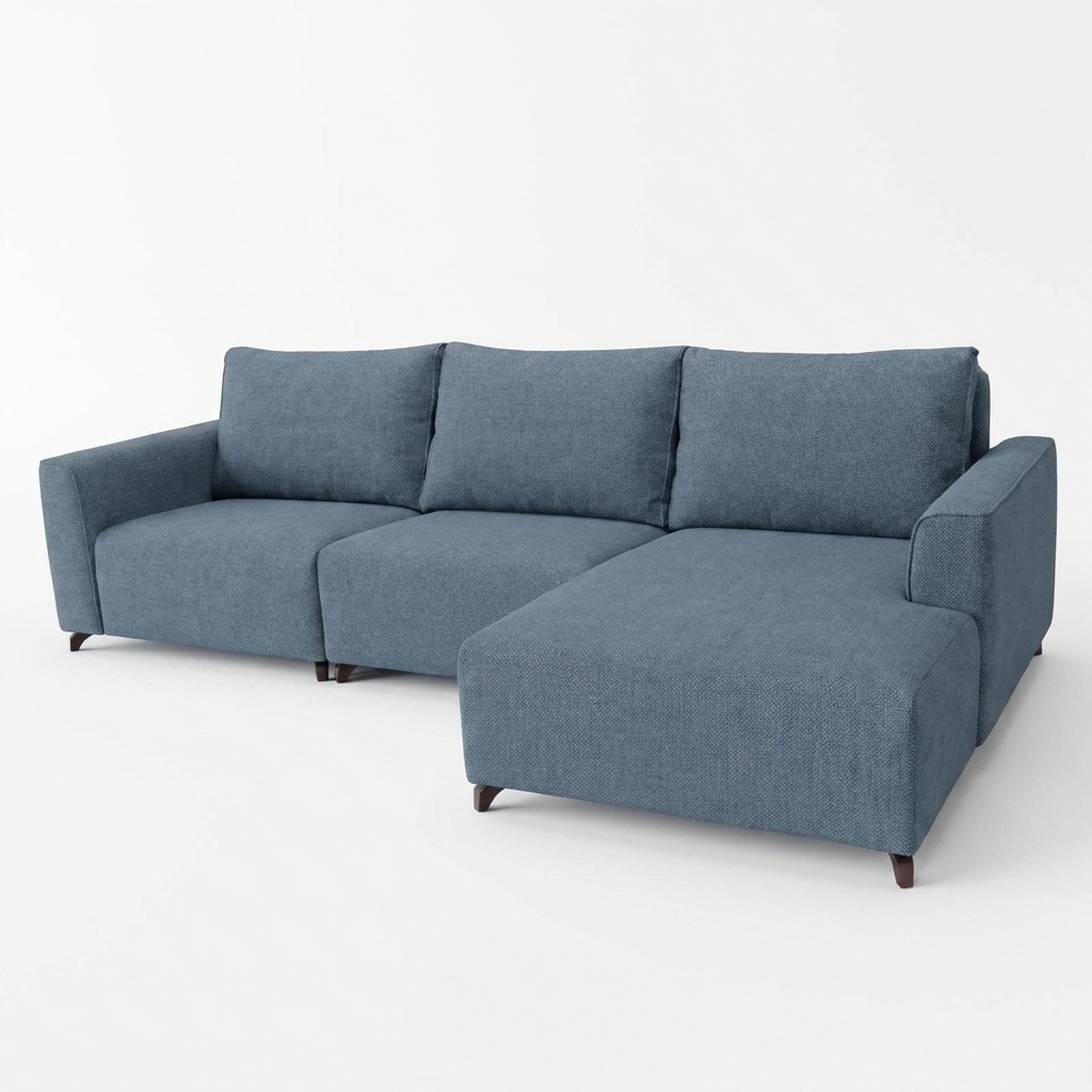 Nora Chaise Sofa Blue RHF