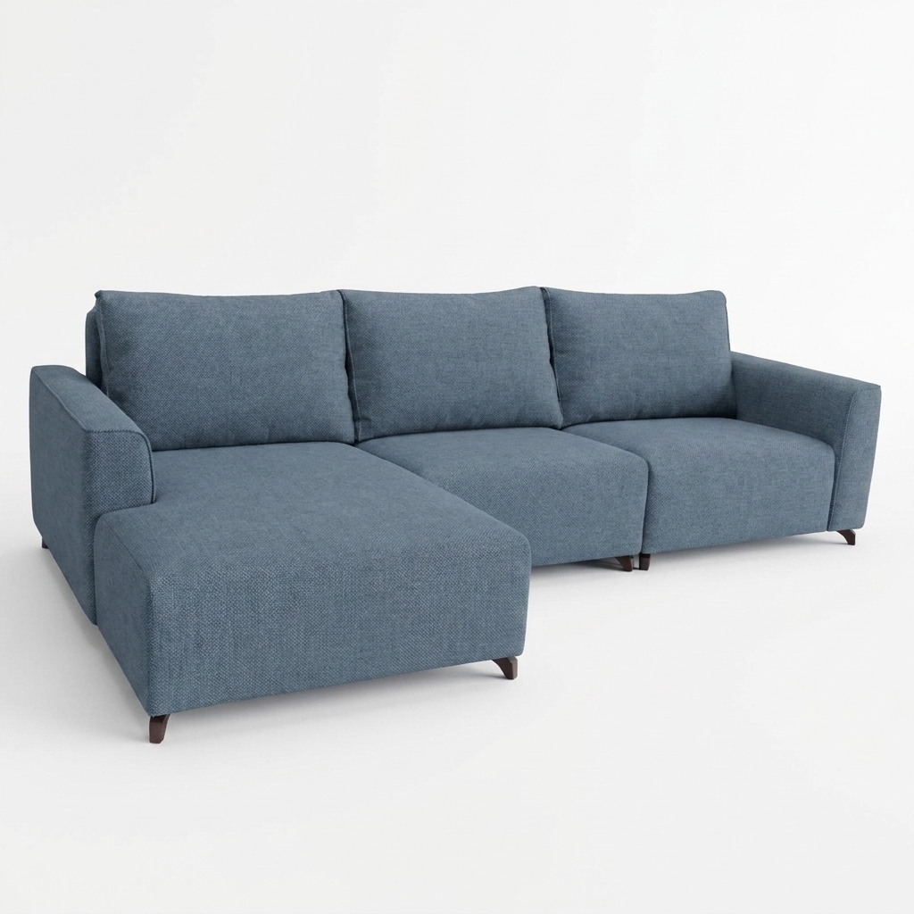 Nora Chaise Sofa Blue