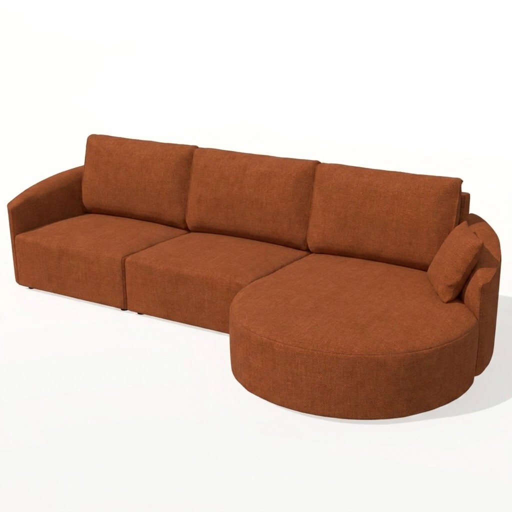 Nora Chaise Sofa Earthy Tones RHF