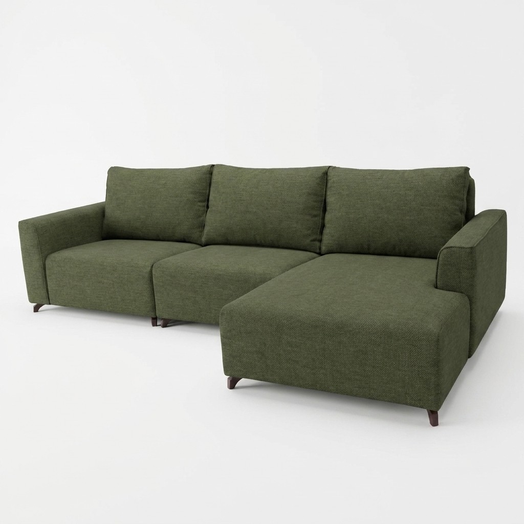 Nora Chaise Sofa Green RHF