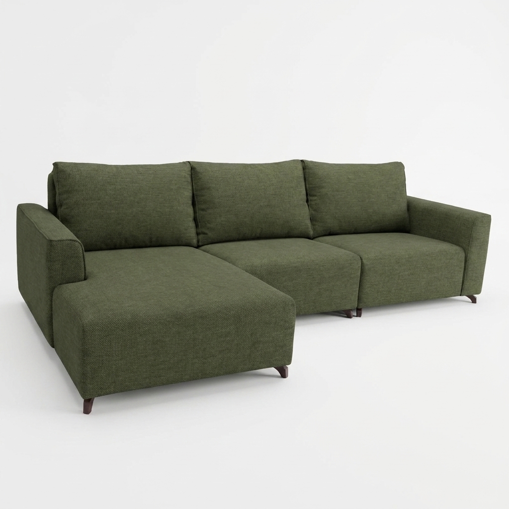 Nora Chaise Sofa Green