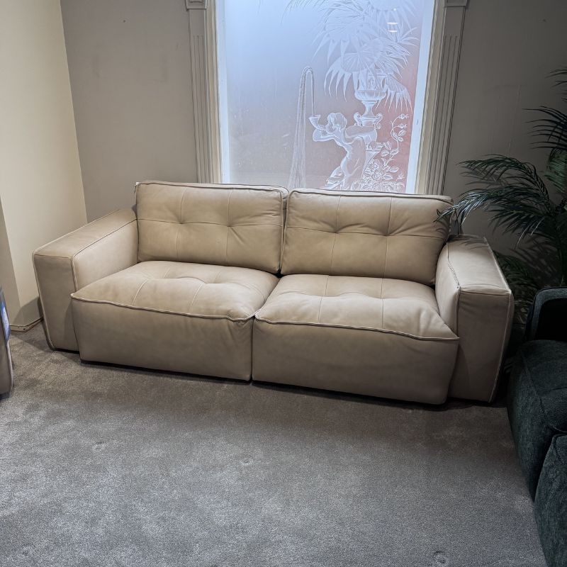 Gravina Large Leather Sofa - Ex-Display