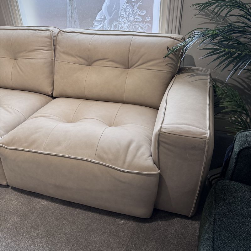 Gravina Large Leather Sofa - Ex-Display