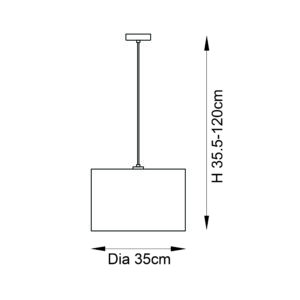 Longshaw Pendant Dimensions