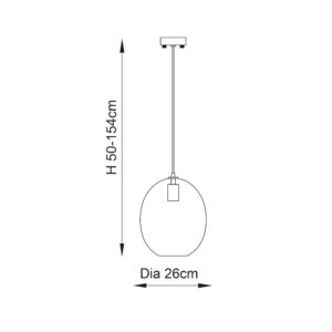 Kelda Oval Pendant from Endon