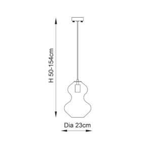 Kelda Shaped Pendant from Endon