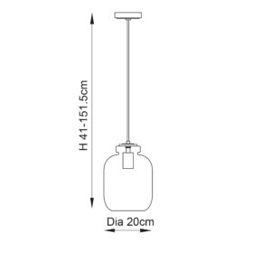 Lyra Pendant Dimensions