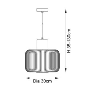 Nicola Pendant - Dimensions