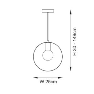 Hula Pendant Dimensions