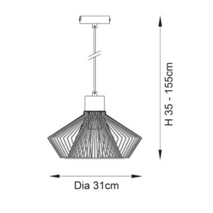 Kimberley Pendant from Endon