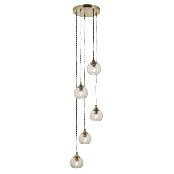 Allegra 5lt Cascade Pendant from Endon