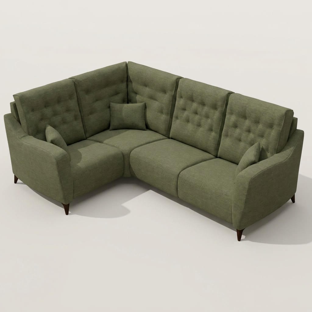 Avalon Corner Sofa Green RHF
