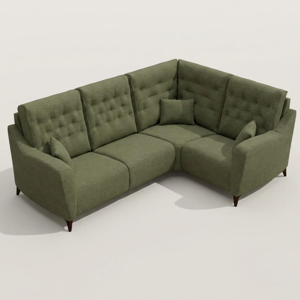 Avalon Corner Sofa Green