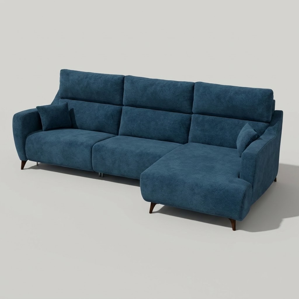 Axel Chaise Blue Right hand facing