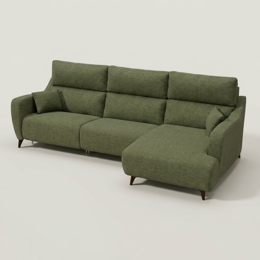 Axel Chaise Green Right Hand Facing Chaise