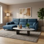 Axel Chaise sofa Blue