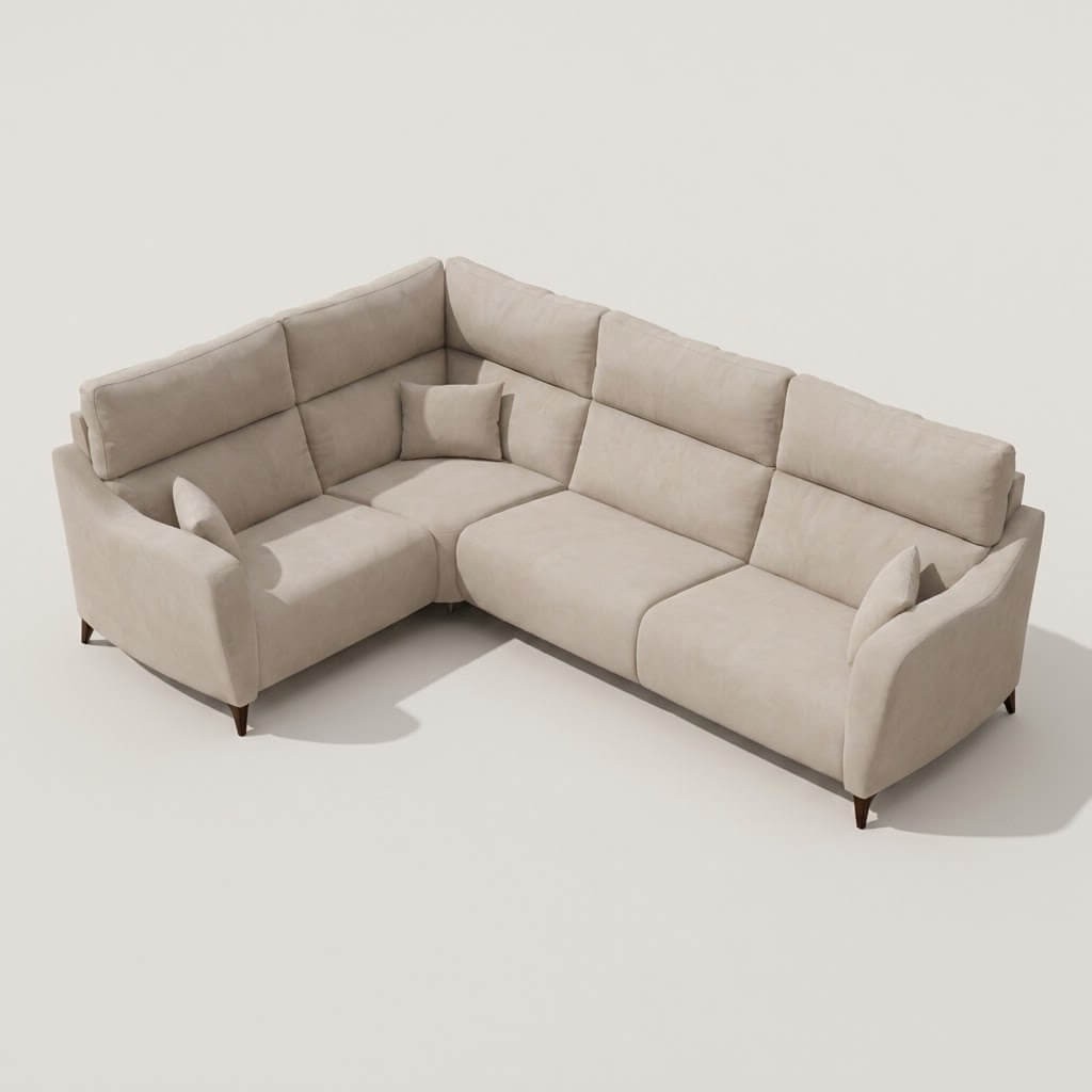 Axel Corner Sofa Neutral RHF
