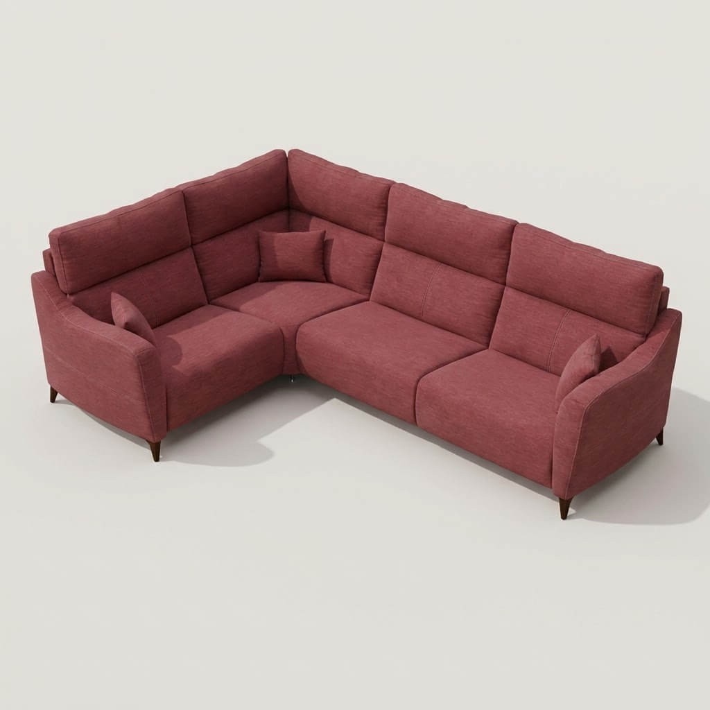 Axel Corner Sofa Pink RHF
