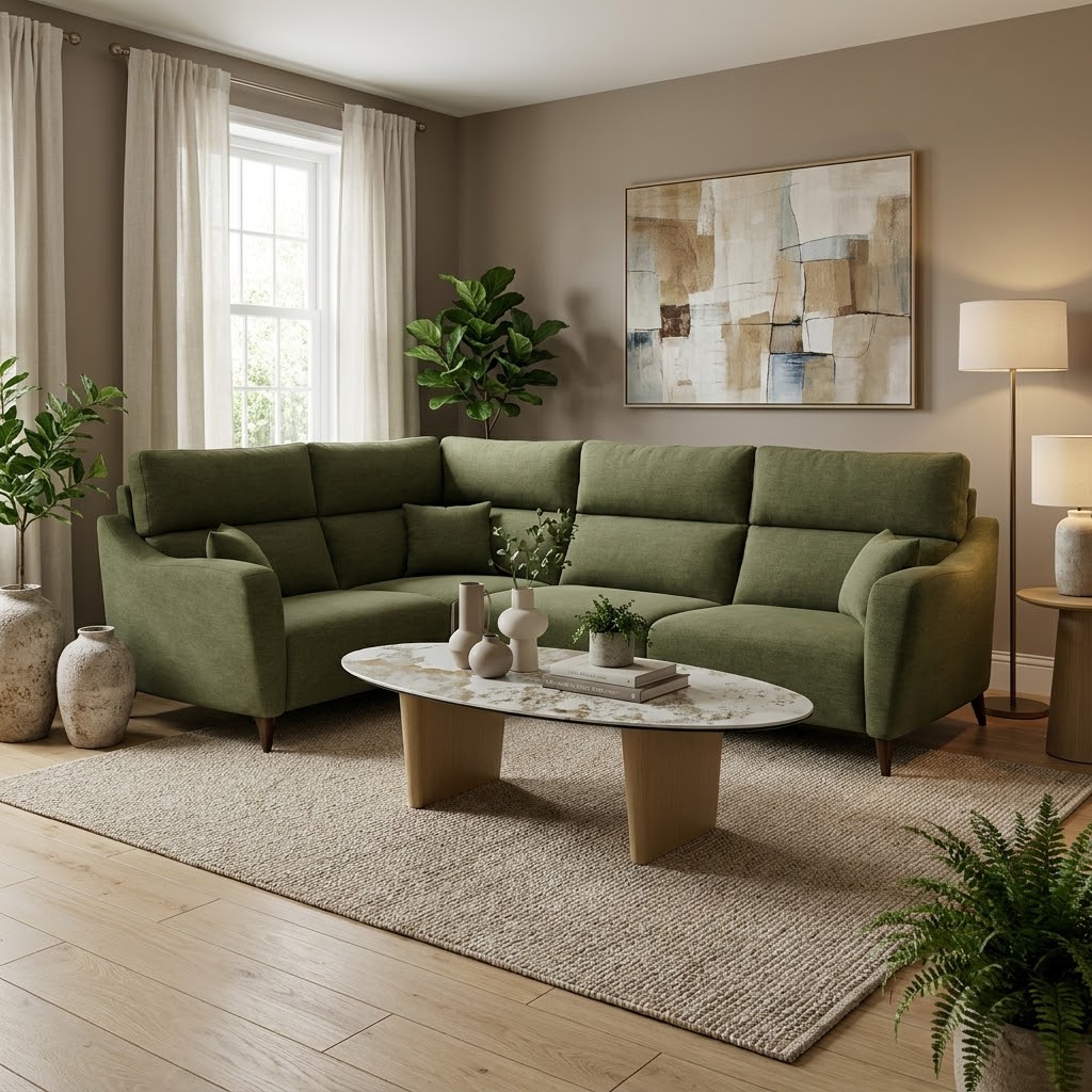 Axel Corner sofa Green Lifestyle