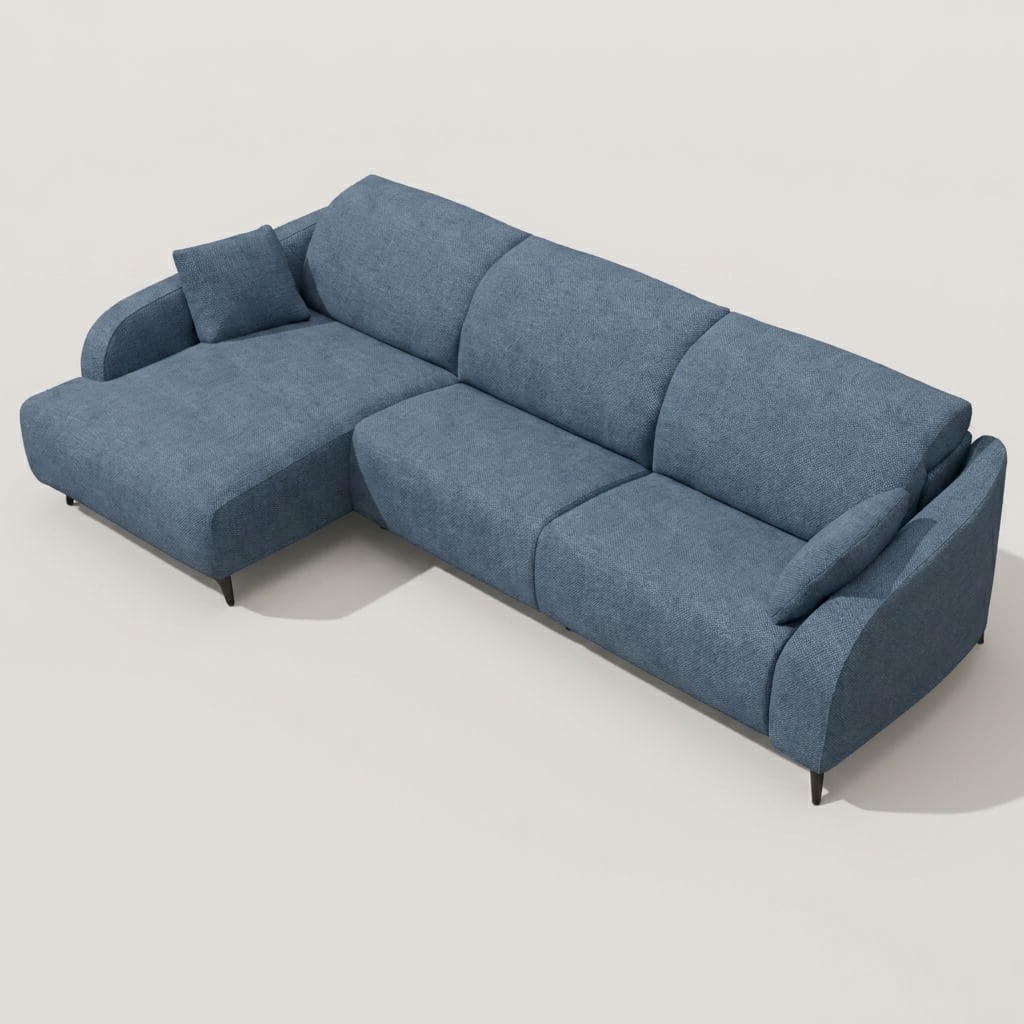 Babylon Chaise Sofa Blue LHF
