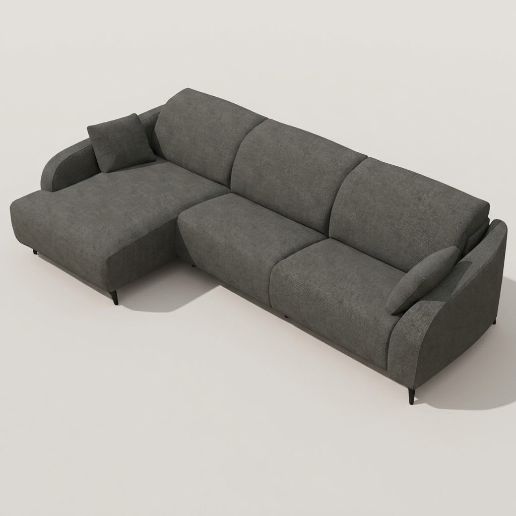 Babylon Chaise Sofa Dark Tones LHF