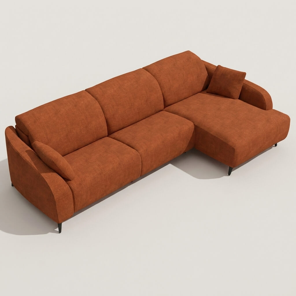 Babylon Chaise Sofa Earthy