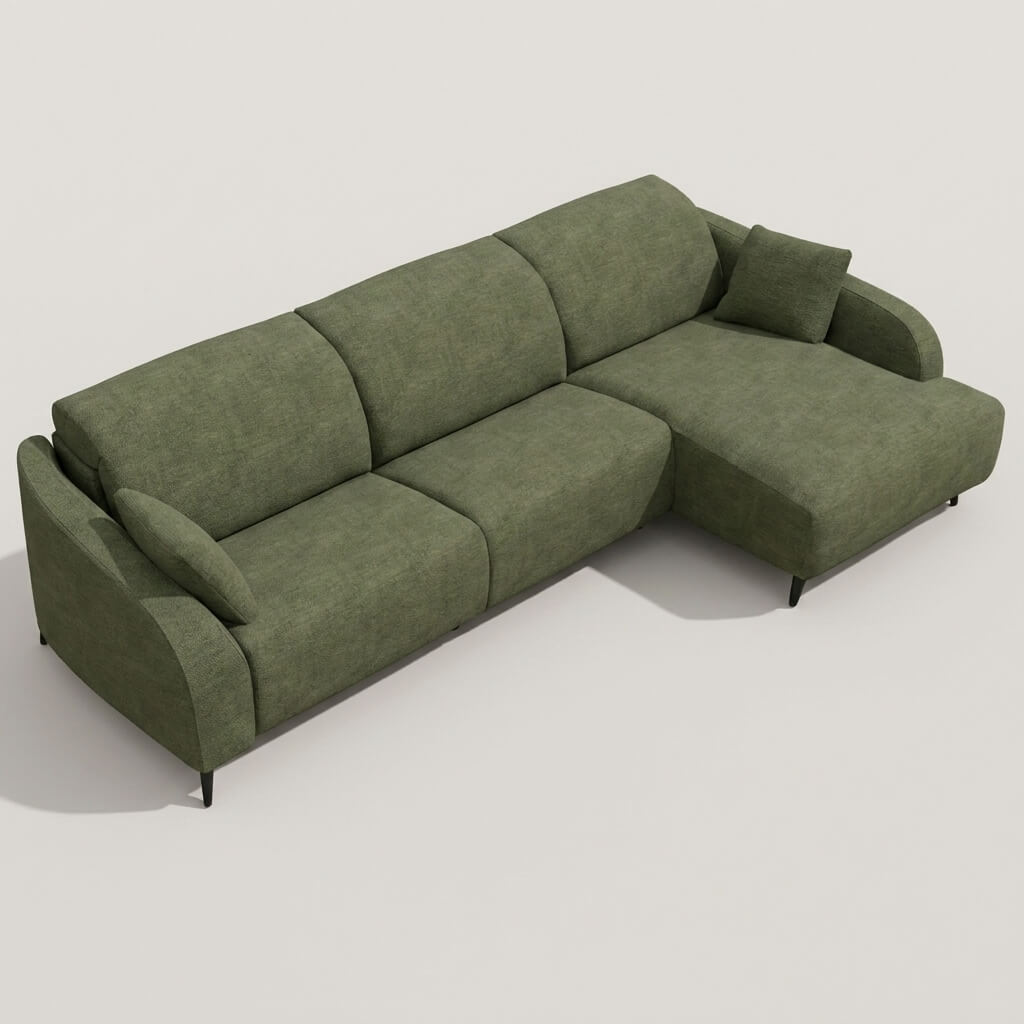 Babylon Chaise Sofa Green