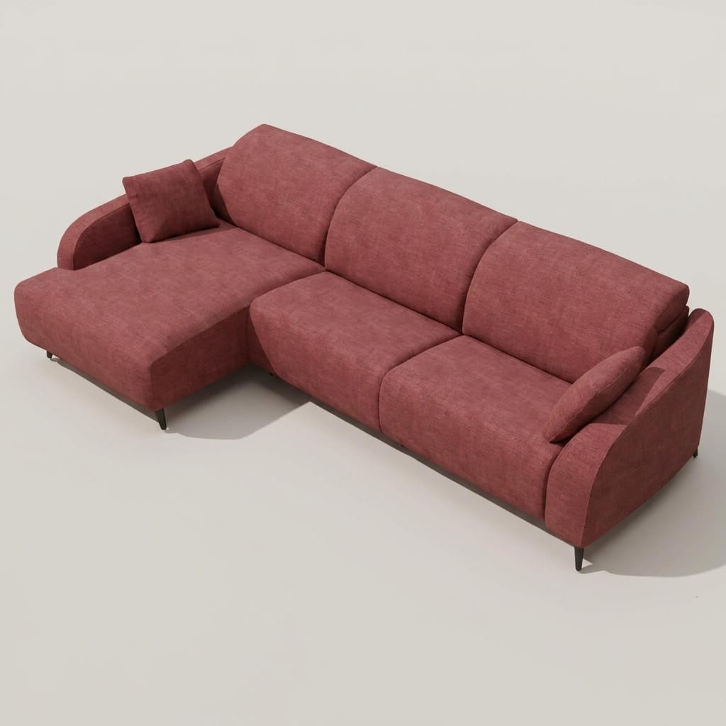Babylon Chaise Sofa Pink LHF