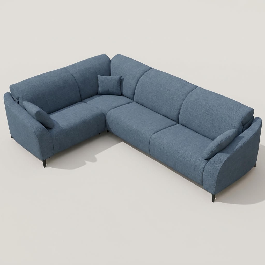 Babylon Corner Sofa Blue RHF