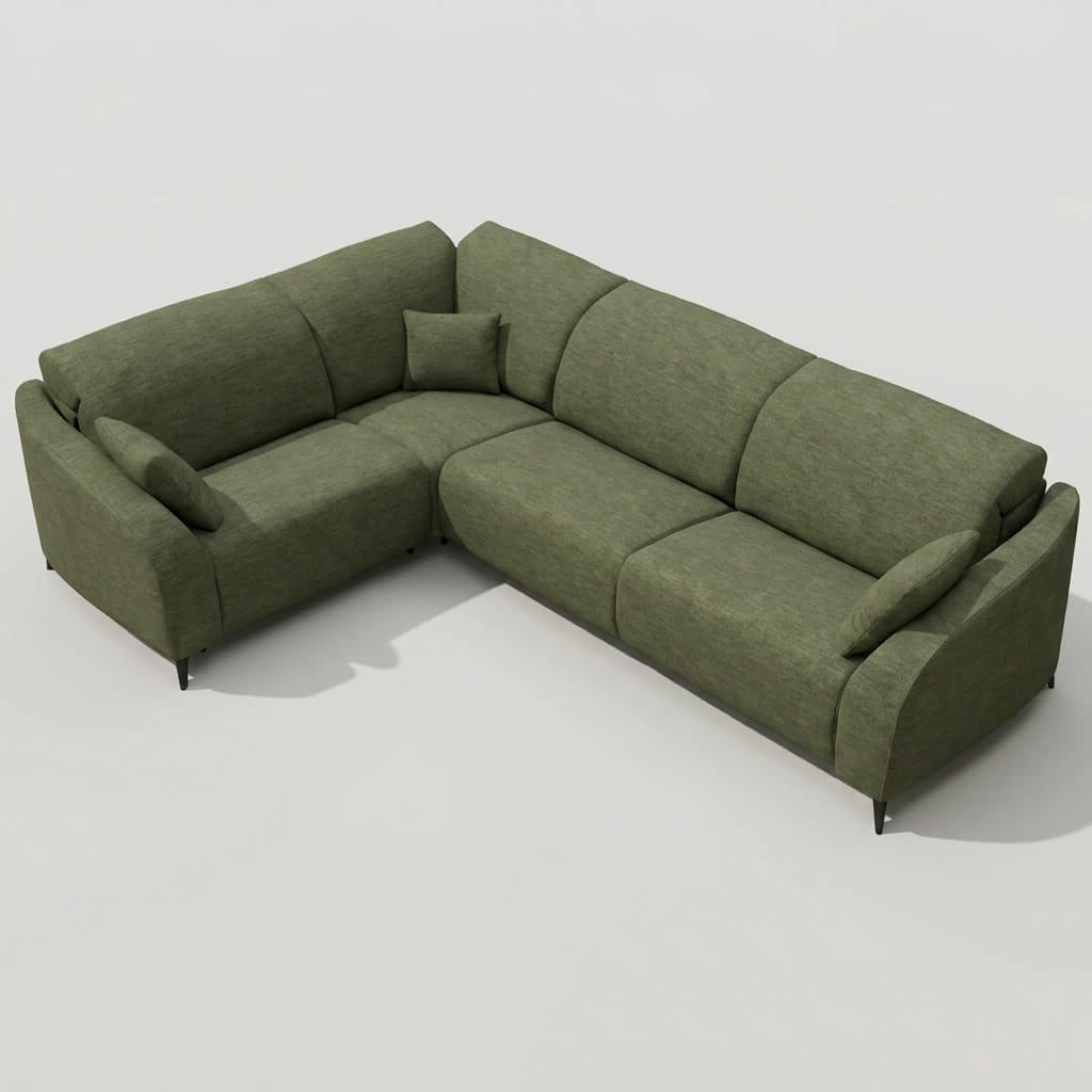 Babylon Corner Sofa Green RHF