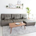 Arianne Leather Chaise Sofa