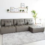 Arianne Leather Chaise Sofa