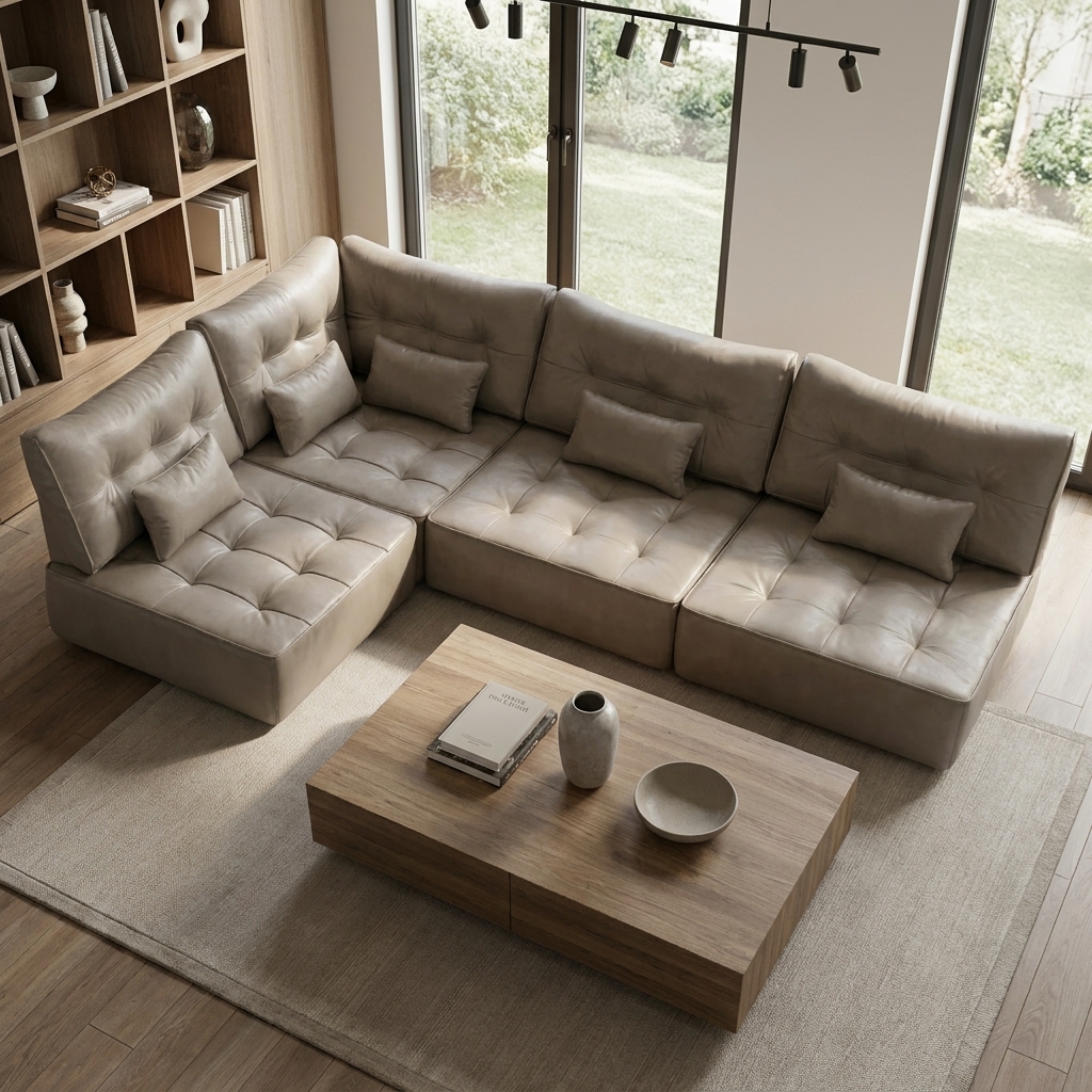 Arianne Leather Corner Sofa